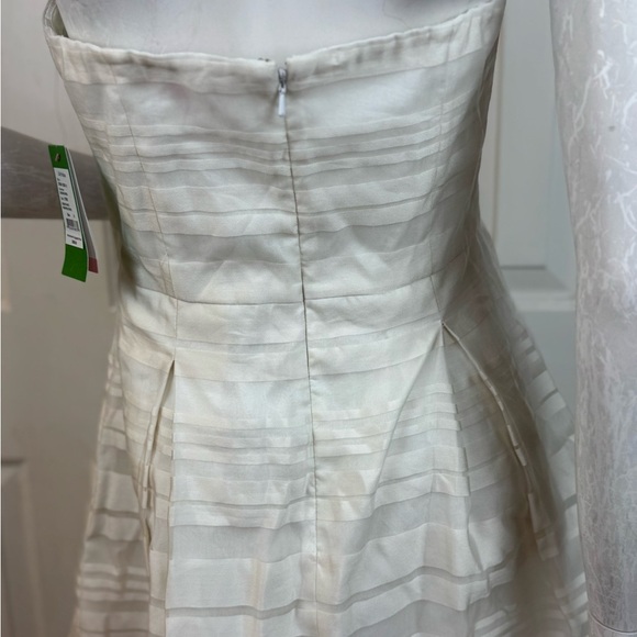 Lilly Pulitzer Resort White Wrapping Stripe Silk Organza Blossom Dress Size 6 - Picture 11 of 16